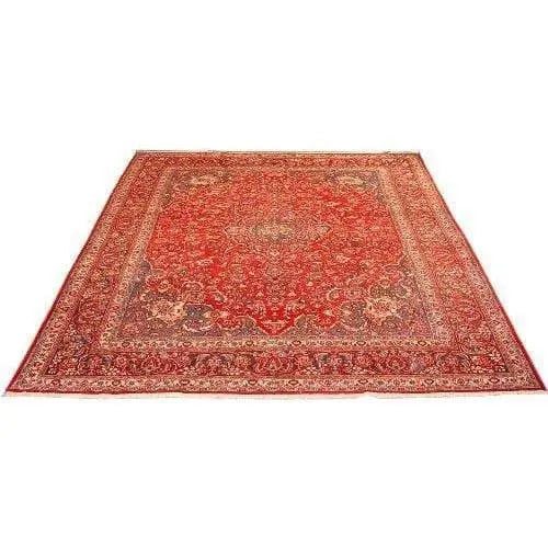 Authentic Persian Rug Ardakan Traditional Style Hand-Knotted Indoor Area Rug With Natural Wool And Cotton 12'4" X 9'10" Panr02195
